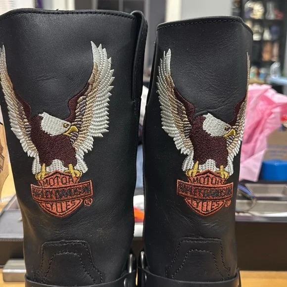 Harley-Davidson Men's Darren D93216 motorcycle boots. - Picture 2 of 16